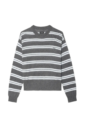 Zadig&Voltaire striped swapy sweater - Grey