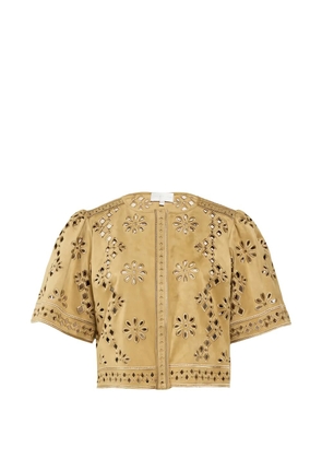 Christy Lynn Ray flower cutout top - Neutrals