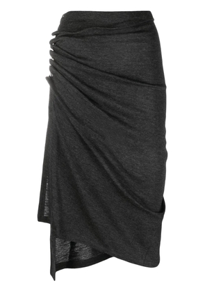 Rabanne ruched midi skirt - Grey