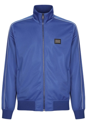 Dolce & Gabbana logo-plaque zip-up jacket - Blue