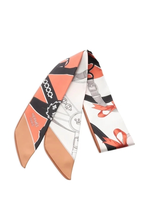 Hermès Pre-Owned La Promenade du Matin silk ribbon scarf - Orange