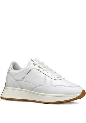 Geox Amabel wedge-sole leather sneakers - White