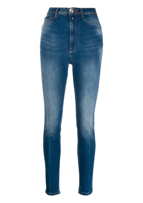 Philipp Plein high waist jeggings - Blue