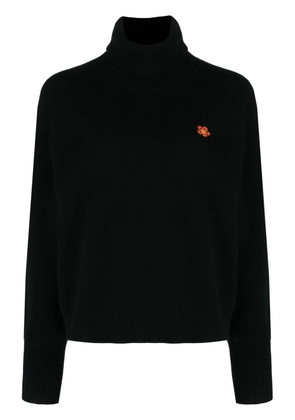 Kenzo Boke Flower-patch wool jumper - Black