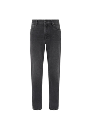 Zegna Roccia stone-washed jeans - Grey