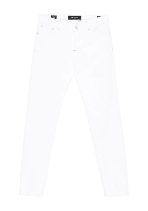 Kiton cotton straight trousers - White