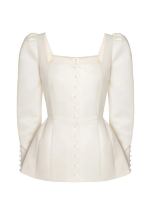 POST MERIDIEM square-neck top - Neutrals