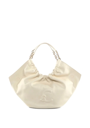 Coccinelle chain-handle leather tote bag - White