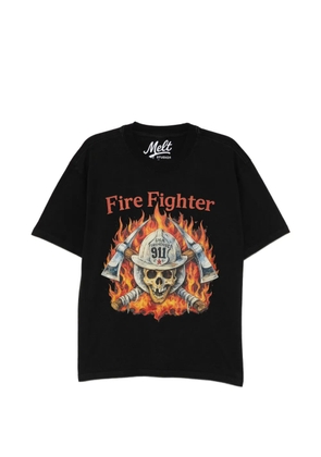 Melt graphic-print T-shirt - Black