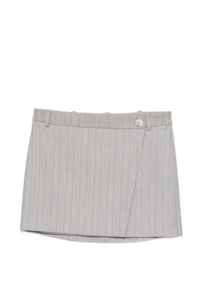 Patrizia Pepe striped mini skirt - Grey