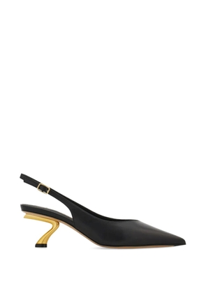 Ferragamo Sculptural heel slingback - Black