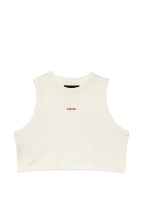 Purple Brand wordmark sleeveless tank top - Neutrals