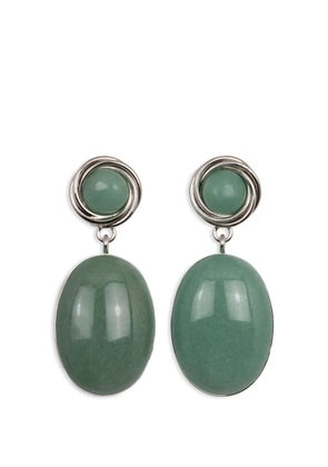 Jennifer Behr Ruthie aventurine earrings - Silver