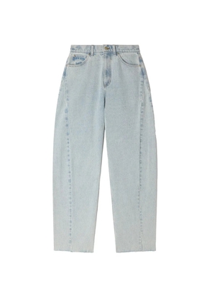 SANDRO frayed wide-leg jeans - Blue