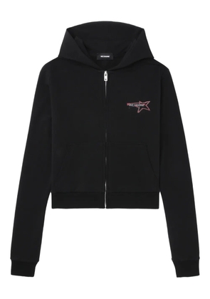 We11done star-print zip-up hoodie - Black
