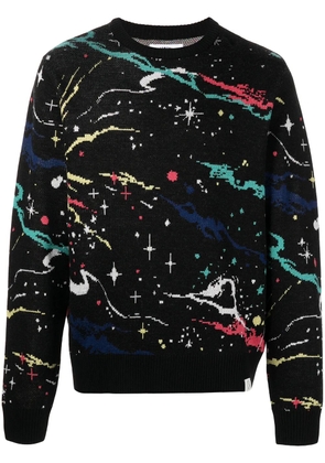 Billionaire Boys Club paint splatter-print crew neck jumper - Black