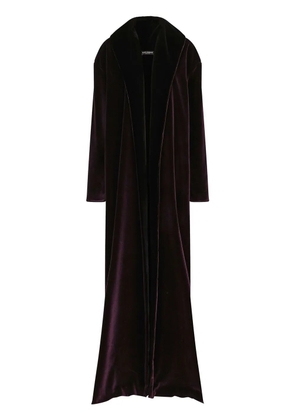 Dolce & Gabbana KIM DOLCE&GABBANA long velvet coat - Black