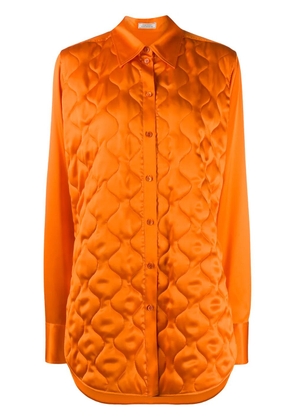 Nina Ricci quilted longline shirt - Orange
