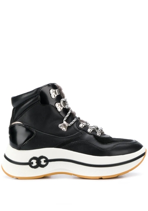 Tory Burch lace-up high top sneakers - Black