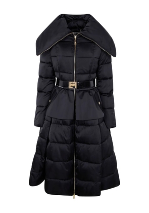 Elisabetta Franchi belted quilted coat - Black