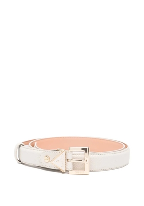 GUESS USA buckle triangle-logo belt - White
