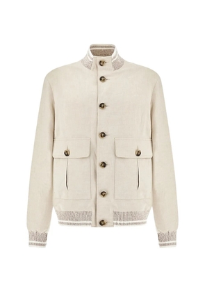 Paul & Shark buttoned bomber jacket - Neutrals