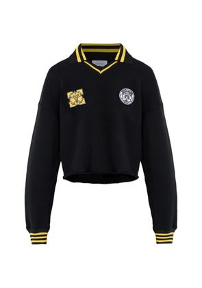 Off-White appliqué-detail cropped jumper - Black