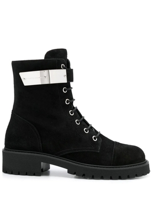 Giuseppe Zanotti Alexa logo plate boots - Black