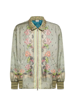 Pierre-Louis Mascia floral-pattern bomber jacket - Green