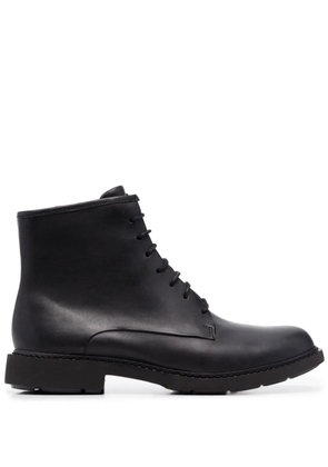 Camper ankle lace-up fastening boots - Black