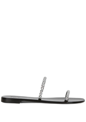 Giuseppe Zanotti Mauritia embellished flat sandals - Black