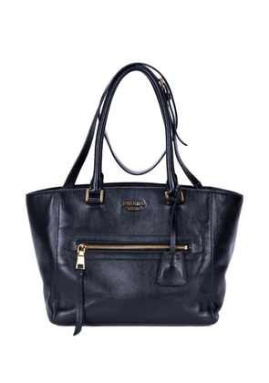 Prada Pre-Owned Glace Twin Pocket leather tote bag - Black