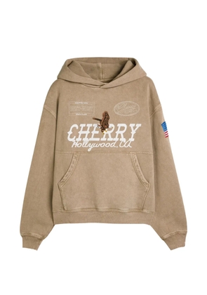 Cherry LA eagle-print hoodie - Neutrals