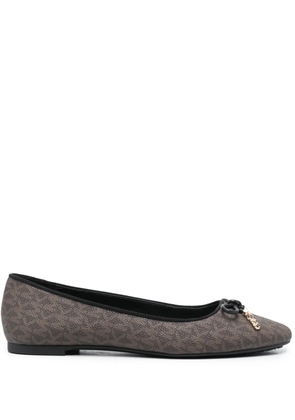 Michael Michael Kors Nori leather ballerina shoes - Brown
