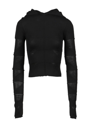 Rick Owens hooded wool hoodie - Black