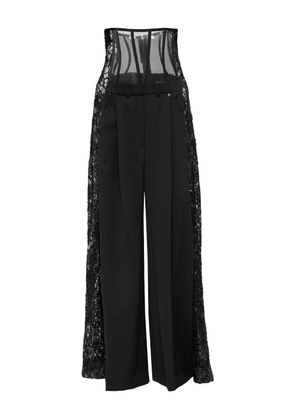 NISSA tulle lace trousers - Black