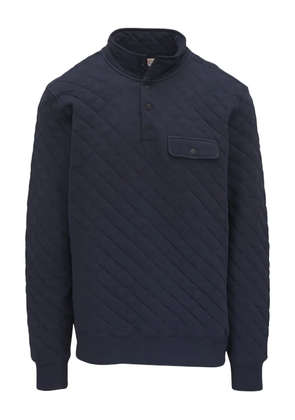 FAHERTY Epic quilted button sweatshirt - Blue