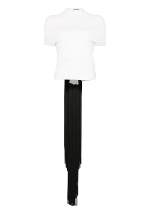 Jean Paul Gaultier jersey double-layer top - White