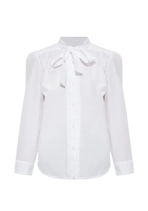 R13 tie-detail long-sleeve shirt - White
