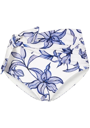 PatBO stargazer-print high-waisted bottoms - Blue