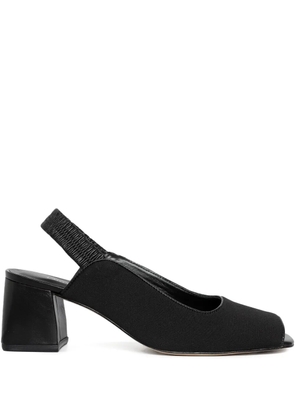 Studio Chofakian 40mm peep-toe block-heel pumps - Black