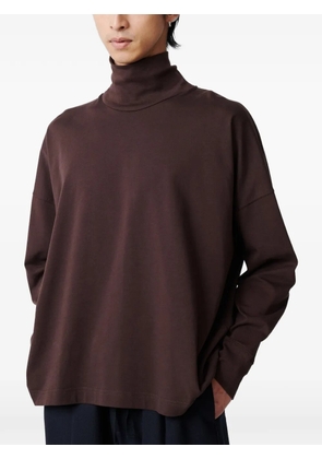 Studio Nicholson Area mock-neck jersey - Brown