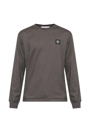 Stone Island long-sleeves logo-patch T-shirt - Grey