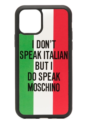 Moschino Italian flag print iPhone 11 Pro case - Black