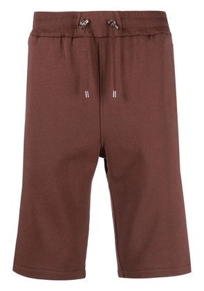 Balmain logo-print track shorts - Brown