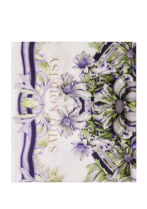 Saiid Kobeisy floral-print scarf - White