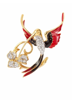 Susan Caplan Vintage 1970s Attwood & Sawyer hummingbird motif brooch - Gold
