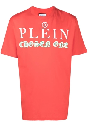 Philipp Plein logo-print detail T-shirt - Red