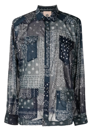 Alchemist paisley button-down shirt - Blue
