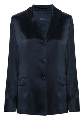 'S Max Mara single-breasted satin blazer - Blue